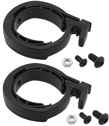 SG Store 2 Stück Roller Klapp Sicherungsring Kompatibel mit Ninebot Max G30 Elektroroller Vorderrohr Vorbau Schutzring Ersatzteile ABS Schwarz