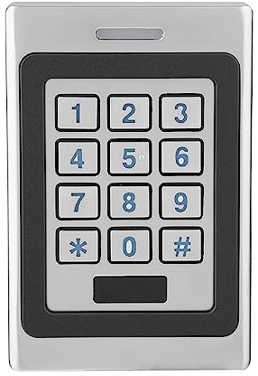 Akozon Türzugangskontrollsystem, Wasserdicht, IP67, RFID-Karten-Controller, Tastatur, Garagentor-Tastatur, IP68-Kartentastatur, Kombinationsschlösser, Sicherheitskontrolle, 24 V, Silber