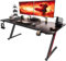 Homall Gaming Tisch 180 x 80 cm, Z-Frame Gaming Schreibtisch mit Getränkehalter, Kopfhörer Haken, Computertisch PC Tisch Ergonomischer Gamer Tisch