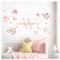 DEKO KINDERZIMMER Wandsticker personalisiert Wandtattoo Blumen mit Name Babyzimmer Mädchen Schmetterlinge Wandaufkleber für Kinderzimmer Wunschname DK1142-02