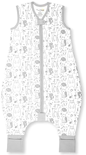 Kleinkind Bio-Baumwolle Schlafsack mit Beinen, 2,5 TOG für Mädchen & Jungen, 3-4 Jahre