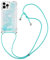 IMIRST Lanyard Case Compatible with iPhone 13 Pro Bling Liquid Glitter Silicone Shell Shockproof Kawaii Cover with Cord Necklace Case for Apple iPhone 13 Pro. LP Star Blue