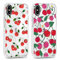 Foonary 2 Pack Transparent Phone Case Compatible with iPhone X/XS 5.8, Slim Fit Soft Silicone with Cherry Design Aesthetics Pattern, Shockproof Bumper Protector Matte Cover for iPhone X
