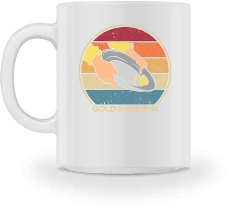 Lavado de oro Placer minero minero lavado de oro taza, Blanco, M