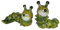 Goldbach 2er Set Raupe aus Keramik 18cm große Figur grün Deko Gartenfigur Insekt Dekofigur Keramikfigur Gartendeko Garten Statue Tier Skulptur Objekt für Hof Terrasse
