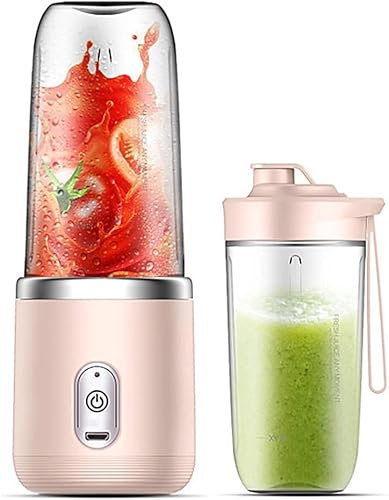 Stock Lider-Batidora Portátil Licuadora, para Smoothie o Batidos, Mezcladora Personal, Portable Blender, Licuadora de Frutas Inalámbrica Recargable USB Deporte, Camping, Fitness. (Rosa)