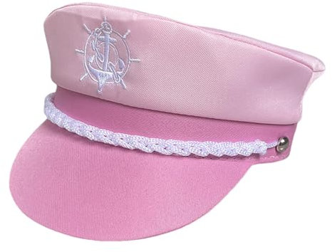 Yachtkapitän Hut – nautisches Thema Bootshut | Verstellbarer Marine Admiral Hut Stretchy Strap Captain Sailor Hut Yacht Captain Cap für Cosplay Bachelorette Strand Hochzeit