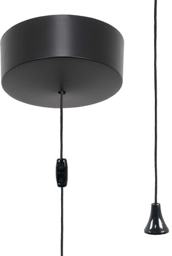 ElekTek UK Safety Approved Matt Black Bathroom Light Pull Switch EN 60669-1 & CE Mark, Earth Terminal, Ceiling Mounted, black cord/string, 6A 250V, 1 Way/2 Way Use, Full Wiring Instructions