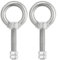 PATIKIL Boulons d'Œil d'Épaule de Levage 2 Pcs M8x50 Acier Inoxydable 304 Anneau d'Épaulement de Boulon à Œil à Vis Filetée avec Écrous Doubles Fixés pour Levage Suspendu
