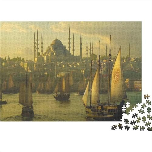 Osmanisches Reich Puzzle 1000 Teile Puzzle Für Erwachsene Istanbul Stadt Geschicklichkeitsspiel Für Die Ganze Familie Premium Quality Schöne Geschenkidee Kräftigen Farben 1000pcs (75x50cm)