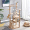 Mekidulu 170cm Cat Tree for Indoor Large Adult,Cat Tree Tower with Condo, Stairs, 2 Bowl,14 Sisal Scratching Posts, Top Perch, with Padded Platform Bed,Toy Balls,Large cat Tree.B12
