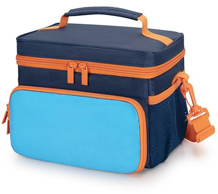 LoDrid Storage Bag Compatible with Yoto Player (3rd Generation), Card Holder Hold Up to 30 Cards, Carrying Case for Bluetooth Audio Speaker & Headphone Accessories, Blue (Case Only)