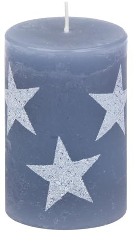 Stumpenkerzen Weihnachtskerzen Multistern Rauchblau 100/68 mm
