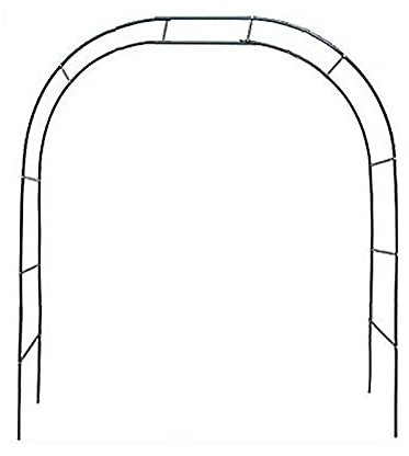 Arche de jardin en bois gris avec porte pour plantes grimpantes et roses 116 x 40 x 204 cm