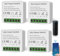 4 módulos de interruptor de luz inteligente de 2 vías, mini interruptor WiFi DIY encaja detrás del interruptor de pared, módulo de interruptor de luz inteligente compatible con la aplicación Tuya,