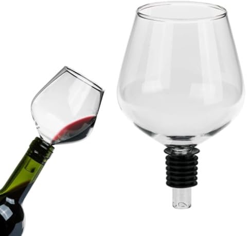 JUNHAO-SHOP Wine Glass Bottle Stopper, Funny Wine Glass, Drink Straightly from Bottle, 260 ml, Novelty Gift