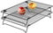 YERENCY Stapelbares Abkühlgitter, 2 Stück Auskühlgitter aus Edelstahl zum Braten Backen Grillen Kühlen Auskühlen, 34 x 24 x 5,7 cm, Rostfrei