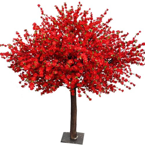 Künstlicher Sakura Kirschbaum mit Seidenblüten – Große Kunstpflanze für romantische Dekorationen zu Hochzeiten, Festen, Hotels und Innenbereichen(0.8x0.6m)