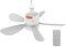 Vuggdt Tent Ceiling Fan for Camping, Outdoor Patio Fan with Light and Remote Control, Adjustable Speed, Cooling Tool for RV Camping Outdoor Pergola