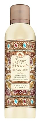 Tesori d'Oriente Duschschaum Byzantium | Schwarze Rose & Labdanum | 200 ml | Aromatischer Duschschaum für ein Wellness-Ritual für Körper & Sinne.