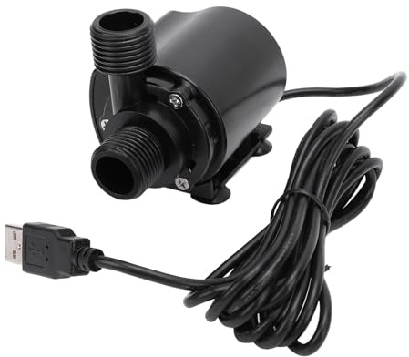Aumotop Tauchwasserpumpe Leise DC 5V 4W 500L/H 180cm Hub für Aquarium IP68 Brunnen Teichpumpe