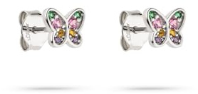 s.Oliver Kinder Schmuck – Ohrstecker aus Silber mit verschiedenen Herz, Schmetterling, Schleife & Hufeisen Designs – Fröhlich, Bunt & Stilvoll – Perfekte Geschenkidee