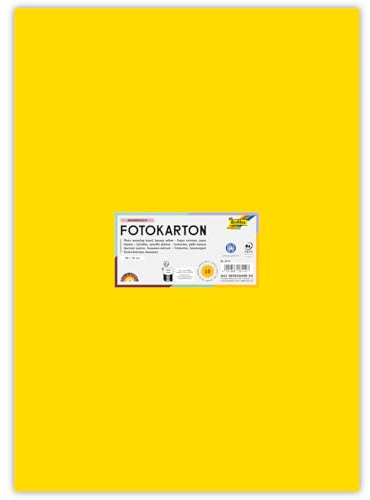 Fotokarton 10 Bogen, 300 g/qm, 50x70 cm (Bananengelb)
