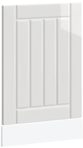 Tmriohed Lucca - Panneau de lave-vaisselle - Blanc brillant - 45 x 1,5 x 67 cm - Protection anti-rayures - Design moderne - Pour cuisine, buanderie et lieu de travail