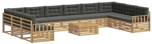 vidaXL Sofagarnituren Massivholz Akazie, Garten, modernes Outdoor-Sofa, gemütliche Lounge-Möbel für die Terrasse, langlebige Sitzgruppe