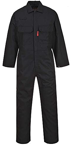 Portwest BIZ1 Tuta Ignifuga Bizweld, Taglia L, Nero