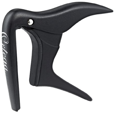 Ortega Guitars Kapodaster Musikinstrument Zubehör - Gewölbt - Für Gitarre - Aluminium-Legierung, Schwarz (OCAPOCV-SBK)