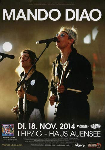 Mando Diao - The Band, Leipzig 2014 » Konzertplakat/Premium Poster | Live Konzert Veranstaltung | DIN A1 «