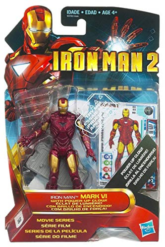 Marvel Iron Man 2 Movie 3 3/4 Movie Series Iron Man Mark VI with Power-Up Glow Action Figure