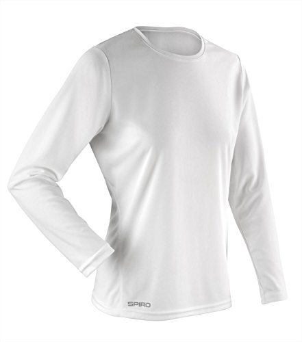 Spiro Quick-Dry Long Sleeve Ladies T-Shirt - Black - M