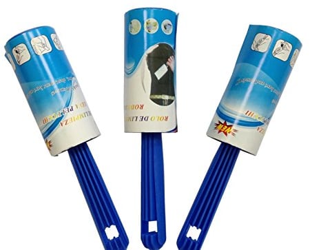 3 PACK 2.8M LINT STICKY ROLLER PET DOG CAT HAIR DUST FLUFF CLOTH REMOVER