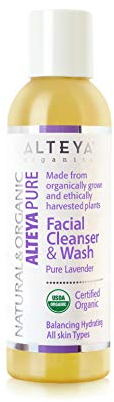 Alteya Bio Gesichtsreiniger und Waschlotion 150ml – Reiner Lavendel – USDA Organic-zertifiziert Biologisch abbaubar Rein Natürlich Vegan - Gesichtsreiniger