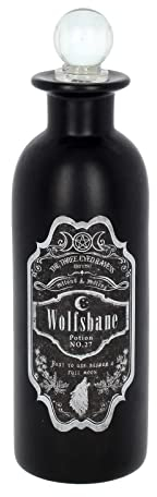 Nemesis Now Wolfsbane Bouteille à potion Noir 19 cm