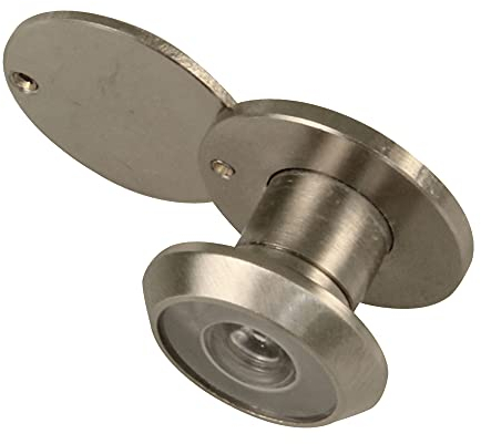 Amig - Judas avec objectif super angle pour portes intérieures et extérieures 4-14 en laiton finition chrome mat - Dimensions : diamètre 14 mm, épaisseur de la porte 15-25 mm