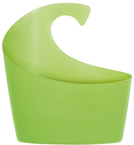 Spirella Duschkorb Sydney mit Haken zum einhängen, kombinierbares Duschregal 25 x 22,5 x 8,5 cm Grün