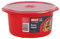 Décor Microsafe 1.5L Round food container. Microwave, freezer, dishwasher safe and BPA Free with air release vent and handles. Master microwave cooking and reheating with Microsafe Red.