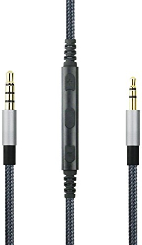 Replacement Cable Compatible with AKG Y45BT, Y50, Y40, Y55, K845BT, K840KL Headphone, Remote Volume Control & Mic Compatible with iPhone iPod ipad Apple Device