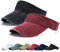 Visor Cap - Baseball Kappe Visor Pferdeschwanz Cap Washed Outdoor Basecap Vintage Damen Baseballmütze Sonnenvisor Golf Tennis Freizeit Sommer Unisex Herren (Schwarz+Weinrot-A)