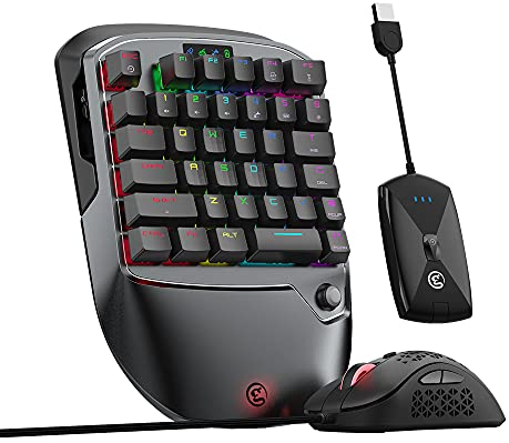 Tastiera e Mouse da Gioco per Xbox One/Series X/S, PS4, Switch, PC, GameSir VX2 AimSwitch Tastiera da Gioco Wireless a 2,4 GHz con retroilluminazione RGB, Adattatore Controller per Console