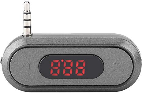 Auto-FM-Sender-Audioadapter, eingebauter 300-mAh-Akku 3,5-mm-Audiokopf-FM-Sender-Empfänger für Tablet-Computer für Mobiltelefone usw.