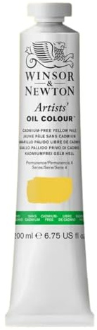 Winsor & Newton Artists' Oil Paint, 200ml Tube, Cadmium-Free Yellow Pale