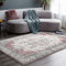 TALETA Mila Teppich Wohnzimmer, Blumenteppich Kurzflor,Wasserabweisender Orientalischer Küchenteppich für Vorzimmer, Esszimmer, Schlafzimmer, Arbeitszimmer, Büro Rot 160x230cm