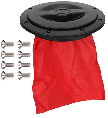 RiToEasysports Kayak Hatch Cover, Deck Plate Kit Runder runder Deckel Wasserdicht mit Aufbewahrungstasche für Kajaks Bootsfischen Rigging Schwarzes Zubehör 8in, 6in(6 inch) Bootszubehör Wassersport