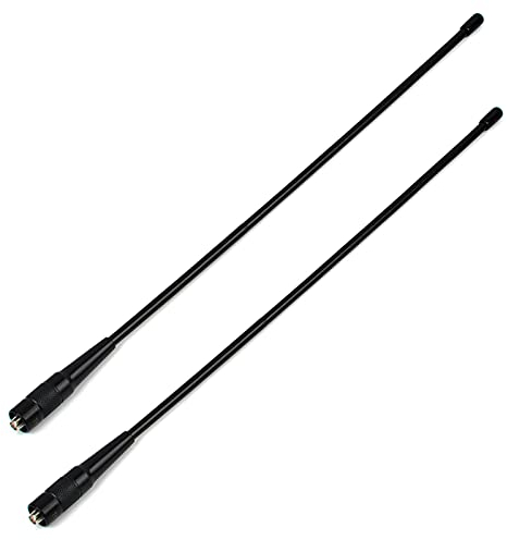 TWAYRDIO SMA Weibliche UKW UHF Antenne 70cm 2 Meter Amateurfunk High Gain Peitsche Weiche Flexible Antenne für BAOFENG Funkgerät UV-82 UV-5R BF-888s / Walkie Talkie (2er Pack)
