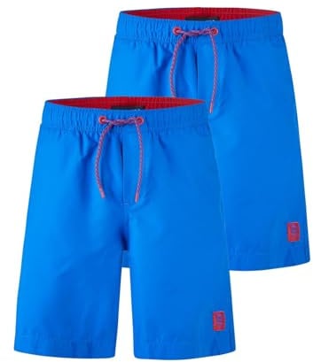 riverso Badehose Herren lang Badeshorts RIVDavid 2er Pack Set Regular Fit Schwimmhose Elastischer Bund, Größe:XXL, Farbe:Bright Blue (19600)