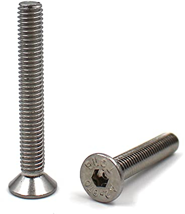 Senkkopfschraube mit Innensechskant (ISK) nach Norm ISO 10642 / DIN 7991, rostfreier Edelstahl, A2, V2A, Senkschraube, Innensechskantschraube mit Senkkopf (10 Stück, M8 x 70 mm)